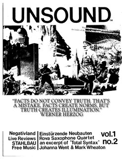 Front cover_Unsound, Volume 1, #2