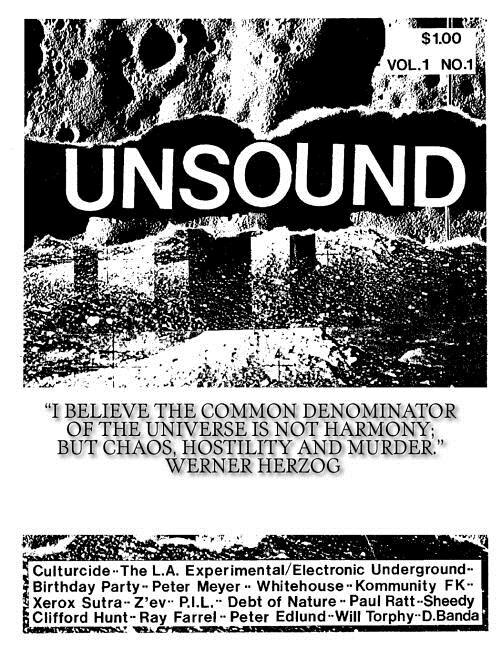 Front cover_Unsound, Volume 1, #1