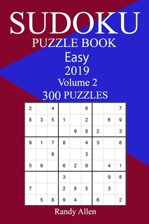 Front cover_300 Easy Sudoku Puzzle Book 2019