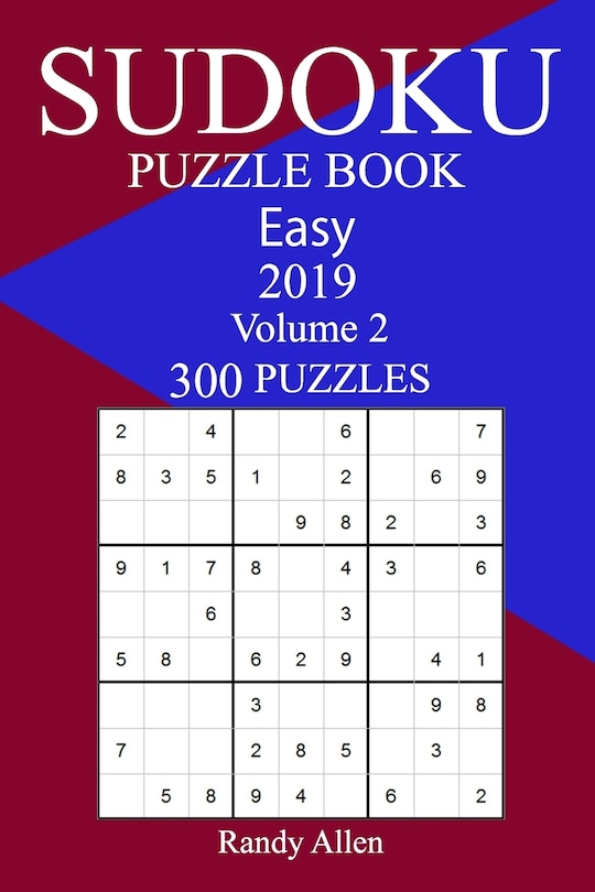 Front cover_300 Easy Sudoku Puzzle Book 2019