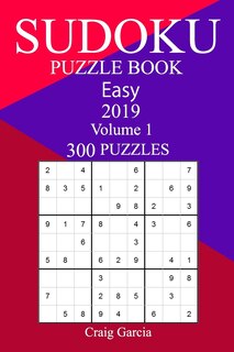 Front cover_300 Easy Sudoku Puzzle Book 2019