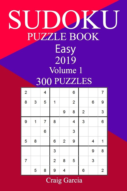 Front cover_300 Easy Sudoku Puzzle Book 2019
