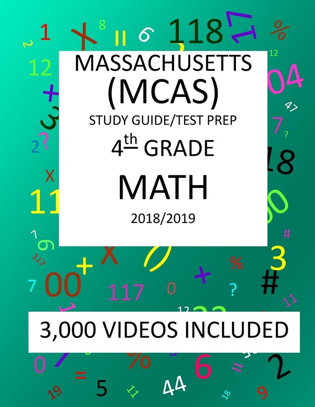 Front cover_4th Grade MASSACHUSETTS MCAS, 2019 MATH, Test Prep