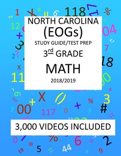 Front cover_3rd Grade NORTH CAROLINA EOGs, 2019 MATH, Test Prep