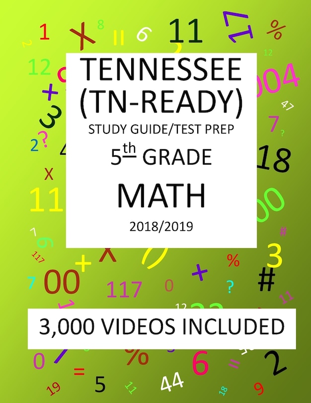 Front cover_5th Grade TENNESSEE TN-READY, 2019 MATH, Test Prep