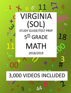 Couverture_5th Grade VIRGINIA SOL, 2019 MATH, Test Prep