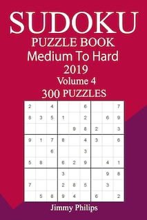 Front cover_300 Medium to Hard Sudoku Puzzle Book 2019