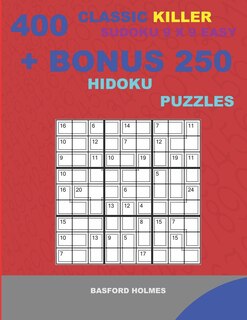 Front cover_400 classic Killer sudoku 9 x 9 EASY + BONUS 250 Hidoku puzzles