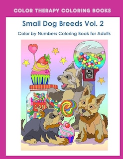 Couverture_Color by Numbers Adult Coloring Book of Small Breed Dogs (Volume 2)