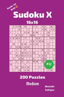 Couverture_Sudoku X Puzzles - 200 Medium 16x16 vol.12