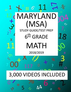 Front cover_6th Grade MARYLAND MSA, 2019 MATH, Test Prep