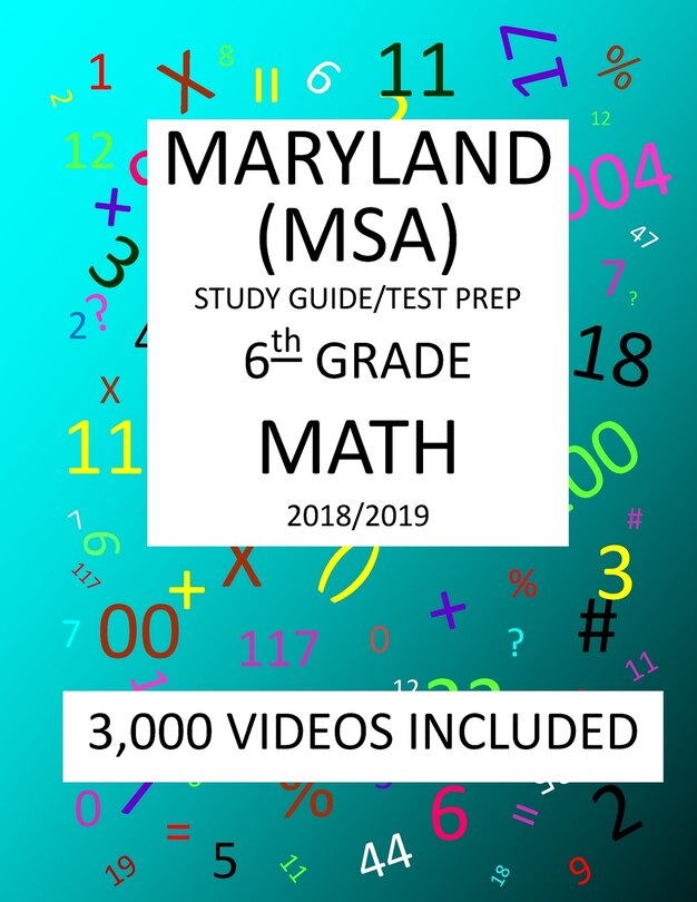 Front cover_6th Grade MARYLAND MSA, 2019 MATH, Test Prep