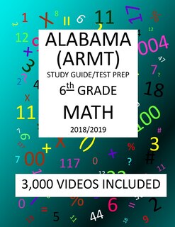 Front cover_6th Grade ALABAMA ARMT, 2019 MATH, Test Prep