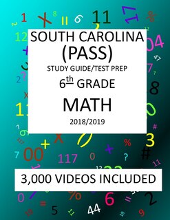 Front cover_6th Grade SOUTH CAROLINA PASS TEST, 2019 MATH, Test Prep