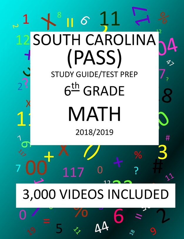 Front cover_6th Grade SOUTH CAROLINA PASS TEST, 2019 MATH, Test Prep