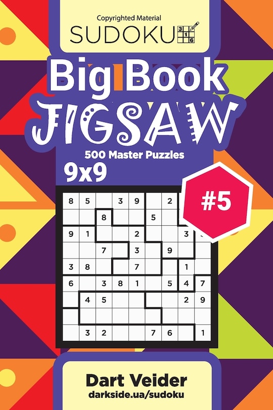 Couverture_Big Book Sudoku Jigsaw - 500 Master Puzzles 9x9 (Volume 5)