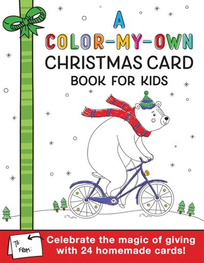 Front cover_A Color-my-own Christmas Card Book For Kids