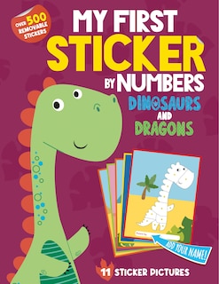 Front cover_My First Sticker By Numbers: Dinosaurs and Dragons