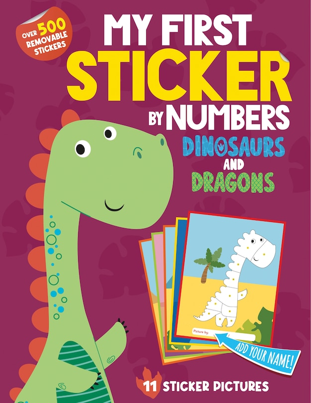 Front cover_My First Sticker By Numbers: Dinosaurs and Dragons