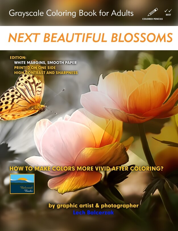 Couverture_Next Beautiful Blossoms - Grayscale Coloring Book for Adults