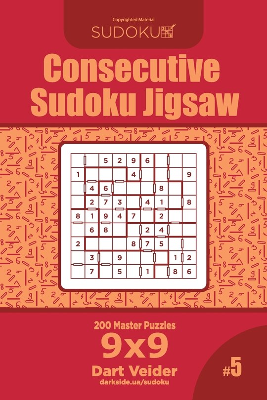 Front cover_Consecutive Sudoku Jigsaw - 200 Master Puzzles 9x9 (Volume 5)