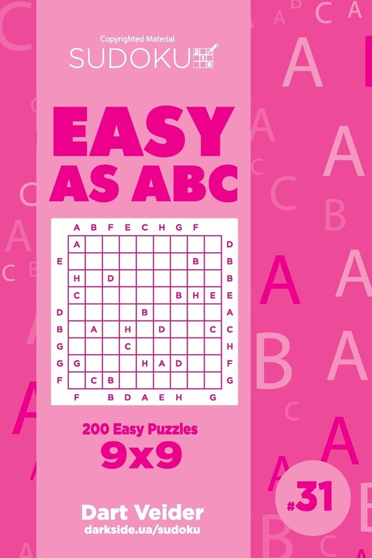 Couverture_Sudoku Easy as ABC - 200 Easy Puzzles 9x9 (Volume 31)