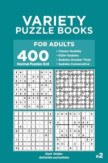 Front cover_Variety Puzzle Books for Adults - 400 Normal Puzzles 9x9