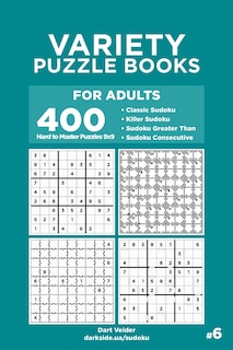 Front cover_Variety Puzzle Books for Adults - 400 Hard to Master Puzzles 9x9