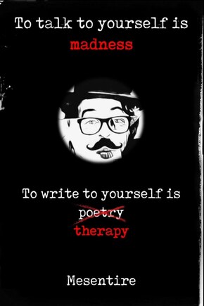 To talk to yourself is madness, to write to yourself is therapy: Mesentire