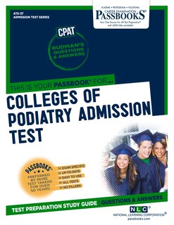 Front cover_Colleges of Podiatry Admission Test (CPAT) (ATS-37)