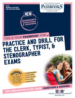 Couverture_Practice And Drill For The Clerk, Typist, & Stenographer Exams (cs-19)