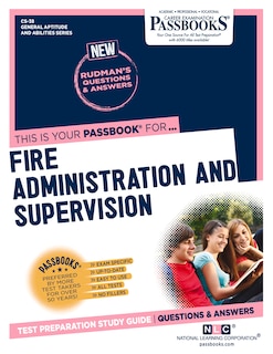 Front cover_Fire Administration And Supervision (cs-38)