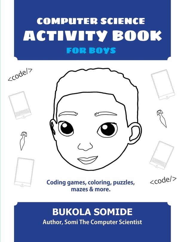 Front cover_Computer Science Activity Book for Boys
