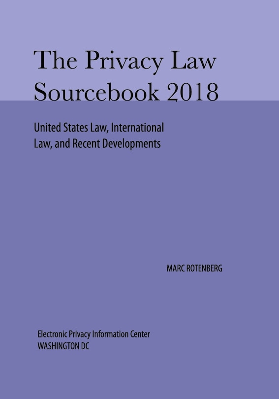 Front cover_Privacy Law Sourcebook 2018