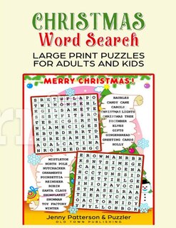 Christmas Word Search Large Print Puzzles for Adults and Kids: Exercise your Brain without Straining your Eyes. Bonus Kids Puzzles