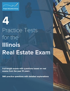 Front cover_4 Practice Tests for the Illinois Real Estate Exam