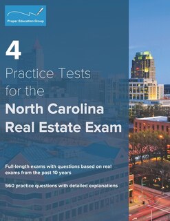 Front cover_4 Practice Tests for the North Carolina Real Estate Exam