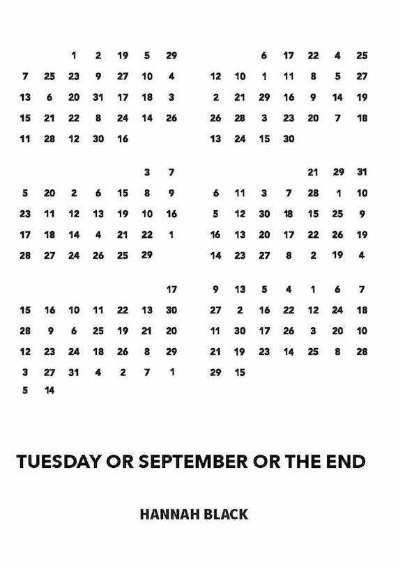 Front cover_Tuesday or September or The End