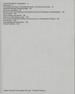Couverture_Katherine Hubbard: a slight cast down at the edges of the lips
