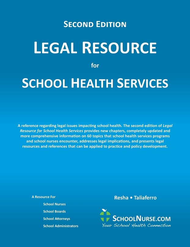 Couverture_LEGAL RESOURCE for SCHOOL HEALTH SERVICES - Second Edition - SOFT COVER