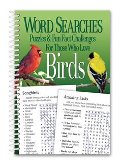 Front cover_Word Searches, Puzzles and Fun Facts for Those Who Love Birds