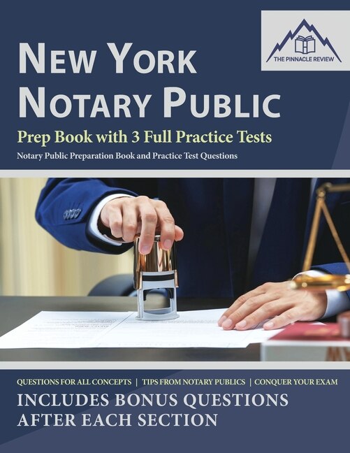 Front cover_New York Notary Public Prep Book with 3 Full Practice Tests