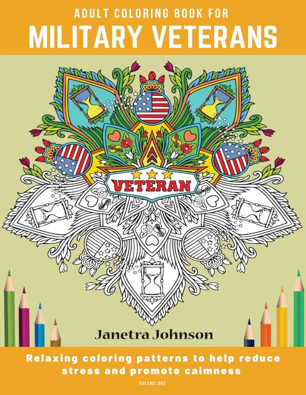 Front cover_Adult Coloring Book for Military Veterans