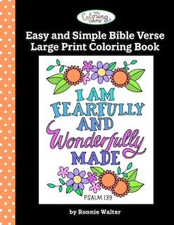 Front cover_The Coloring Cafe-easy And Simple Bible Verse Large Print Coloring Book