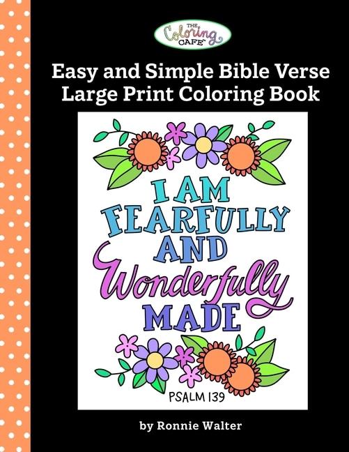 Front cover_The Coloring Cafe-easy And Simple Bible Verse Large Print Coloring Book