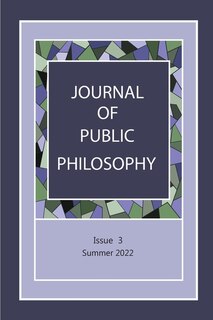 Front cover_Journal of Public Philosophy