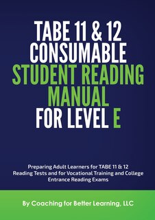 Couverture_TABE 11and 12 Consumable Student Reading Manual for Level E