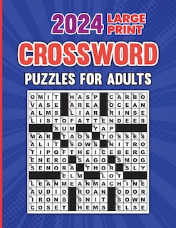 Couverture_2024 Large Print Crossword Puzzles For Adults With Solution