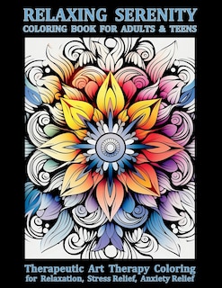 Front cover_Relaxing Serenity Coloring Book For Adults & Teens