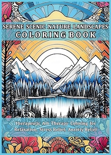 Front cover_Serene Scenic Nature Landscapes Coloring Book